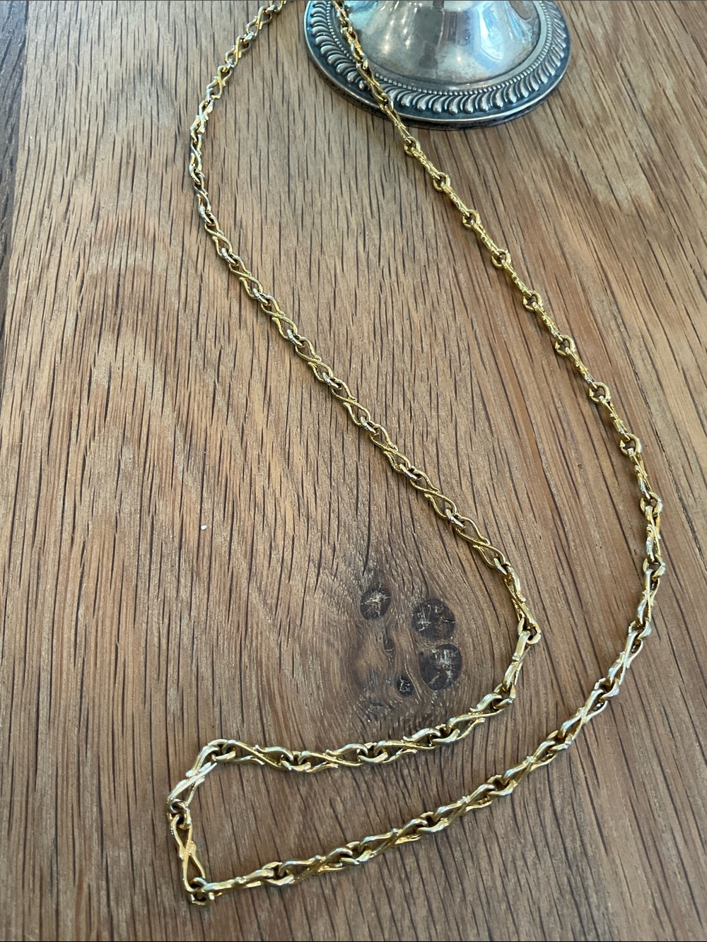 Monet Gold Tone Link Chain Necklace Classic Jewelry
